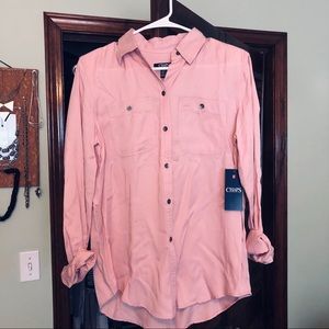 NEW loose fit, casual button down!